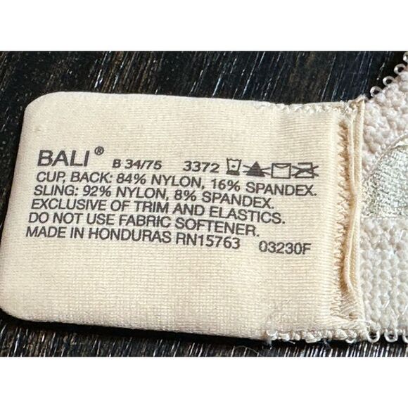 Bali NWT size 34B champagne Double Support Spa Closure Wireless Bra style 3372 - Picture 6 of 6